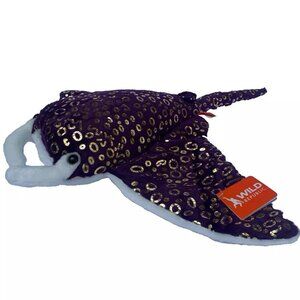 Wild Republic Foilkins Manta Ray Plush Stuffed Animal 12"
